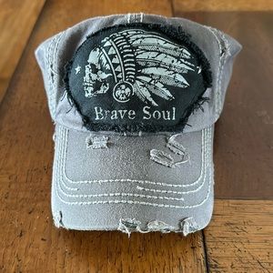 Great condition Brave Soul Skull Chief hat grey adjustable